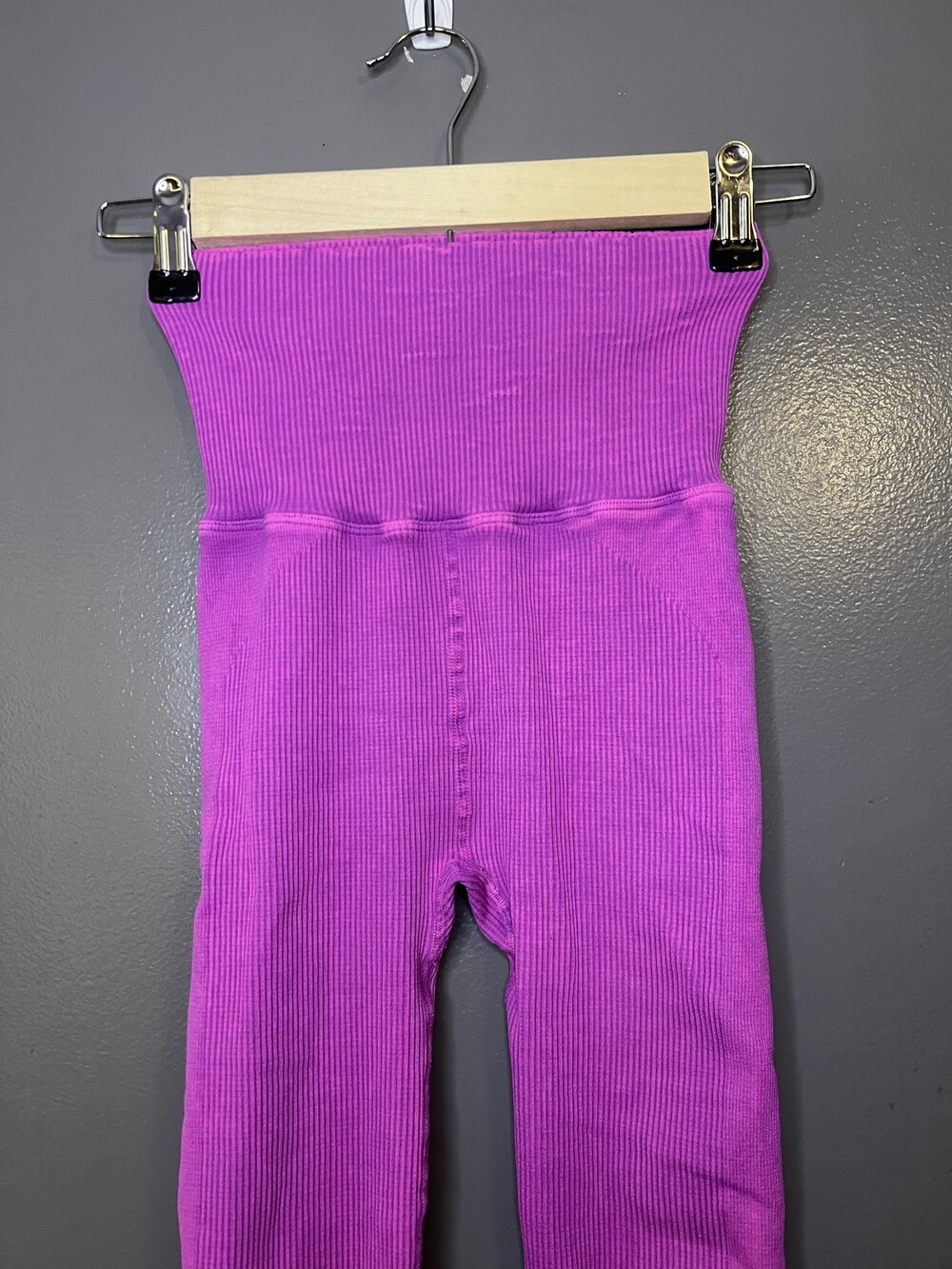 FP Movement Good Karma Leggings Womens XS Pink High Rise Ribbed Ankle Pants Yoga